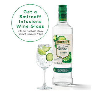 Smirnoff Infusions Cucumber & Lime Vodka Zero Sugar 750ml