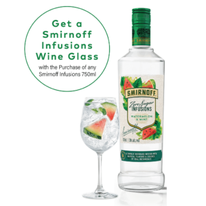 Smirnoff Infusions Watermelon & Mint Vodka Zero Sugar 750ml