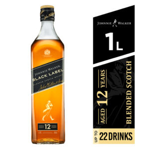 Johnnie Walker Black Label Scotch Whisky 1Lt